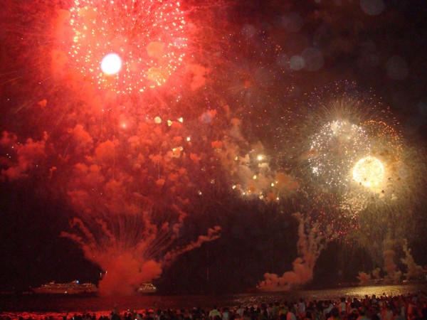 os fogos de artifício