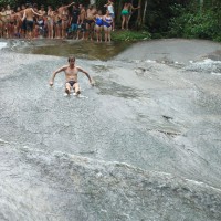 mim na cachoeira tobogã